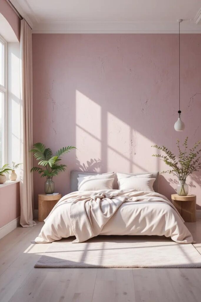  bedroom featuring pastel walls with a subtle textured finish.