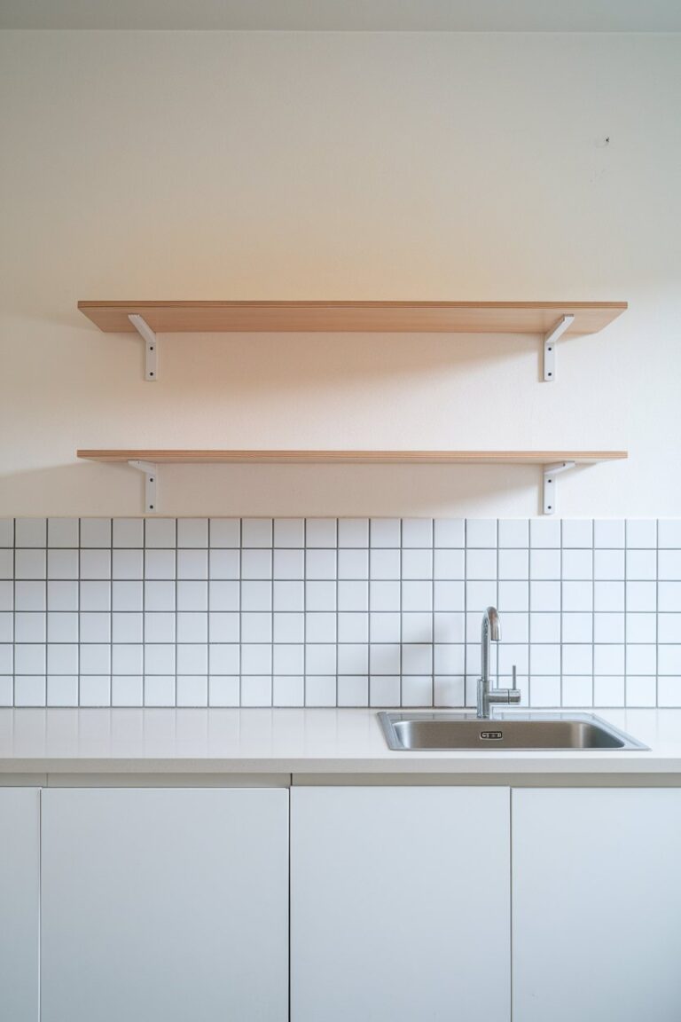 How to Hang Shelves Near the Sink