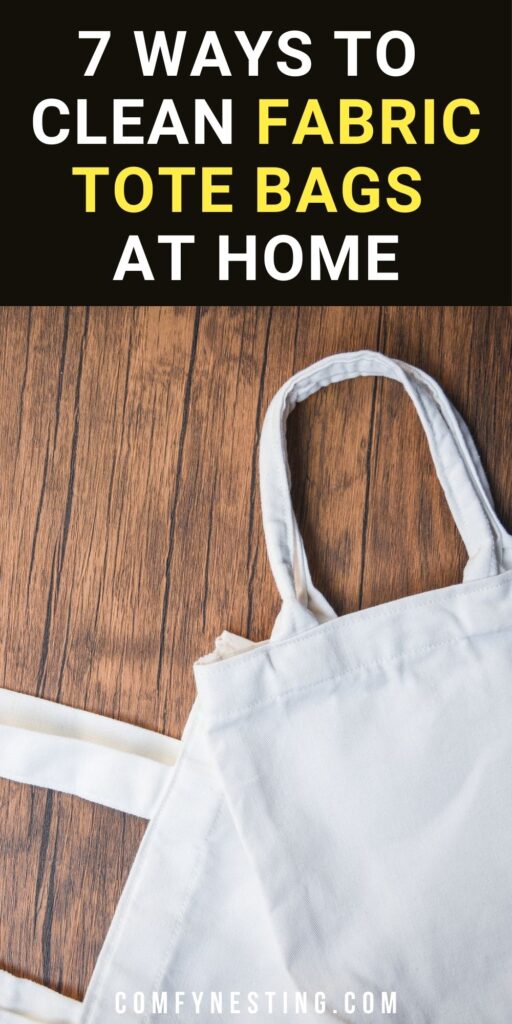 Clean fabric tote bags by material — canvas, nylon, jute, and polypropylene. Covers stain removal, odor treatment, and spot cleaning.